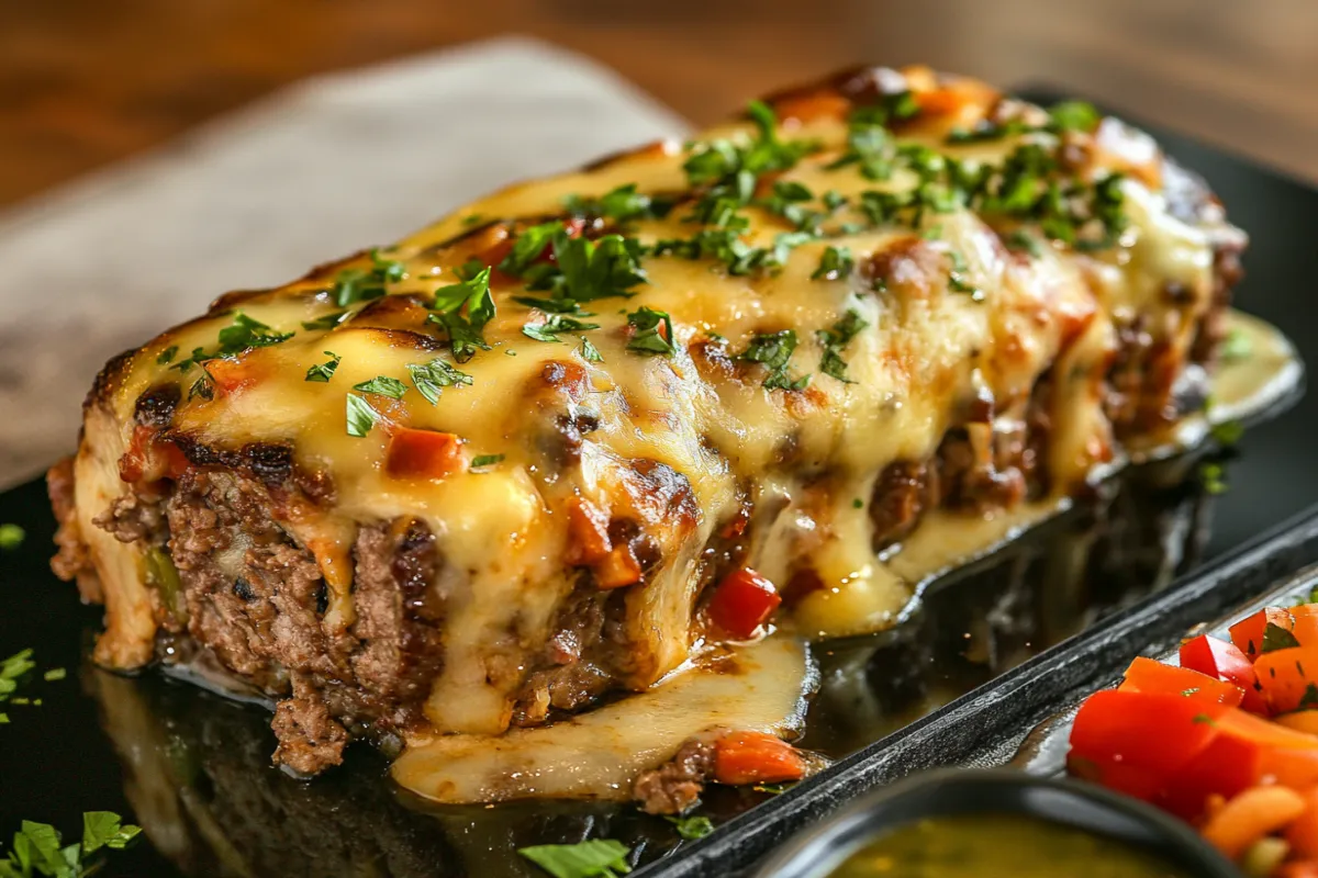 Philly Cheesesteak Meatloaf recipe