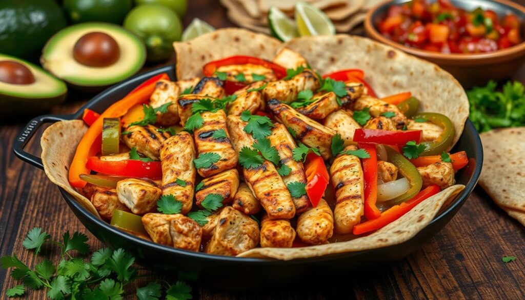 Tex-Mex chicken fajitas