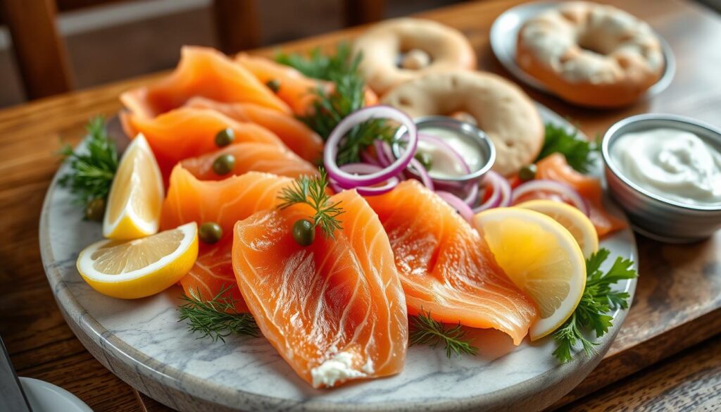 What does smoked salmon go best with?