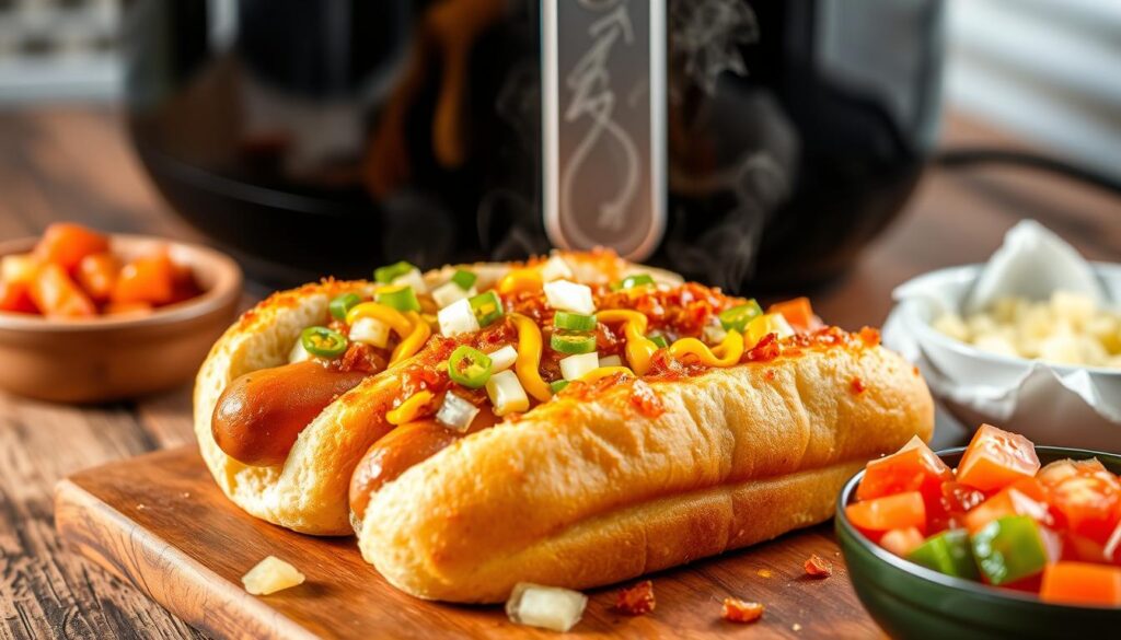 air fryer hot dogs