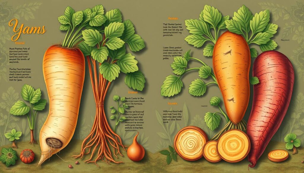 botanical classification of yams and sweet potatoes