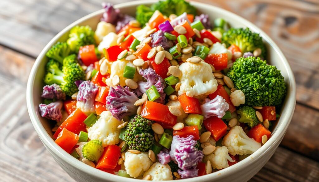 cauliflower broccoli salad recipe