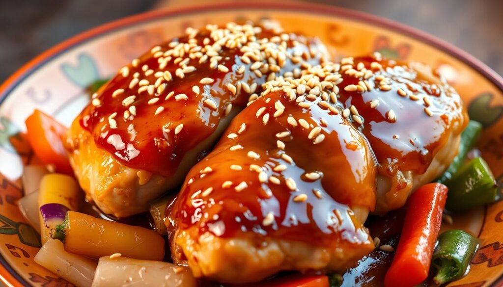 chicken with honey and sesame