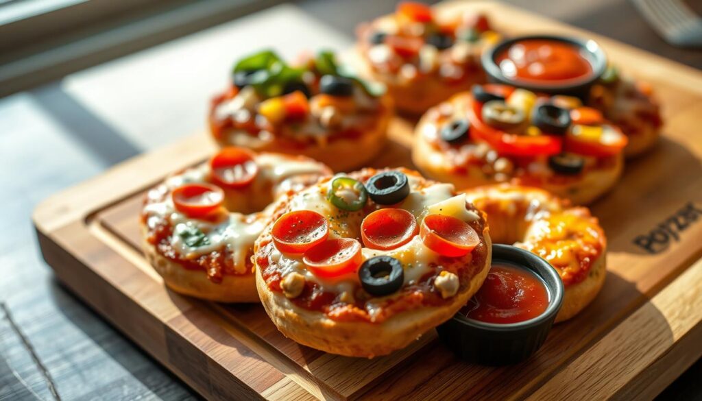 customizable pizza bagels