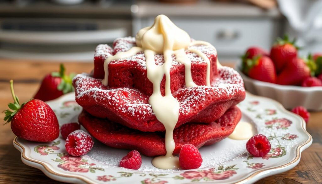 red velvet funnel cake