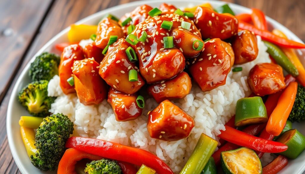 sesame chicken dish