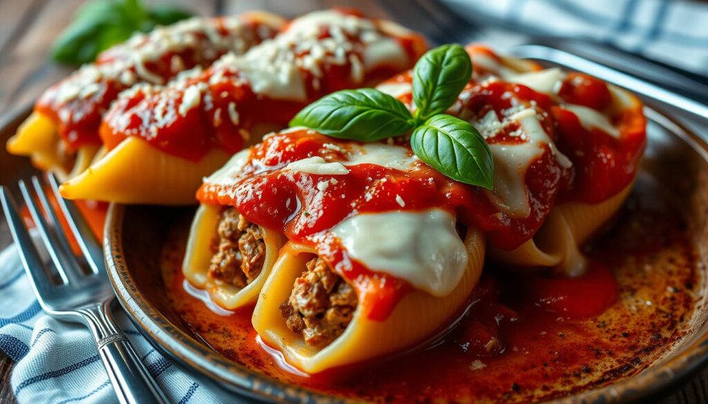 stuffed shells with meat