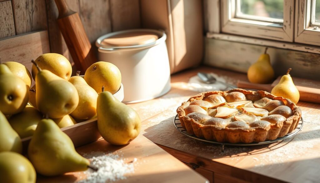 Baking with pears