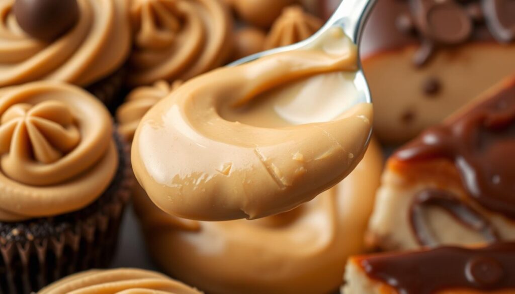 creamy texture of peanut butter in desserts