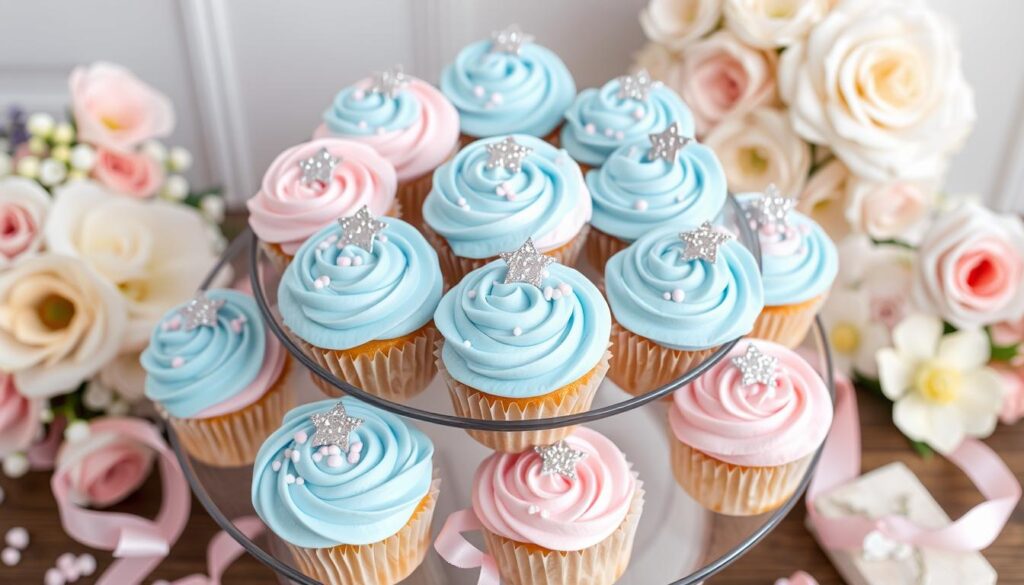 gender reveal cupcake decorations