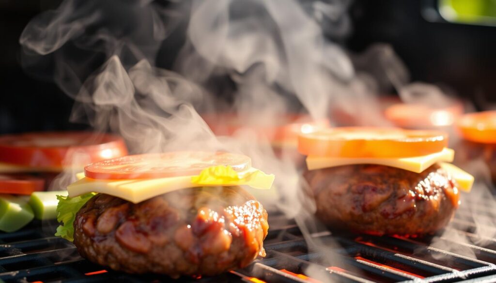 grilling burgers