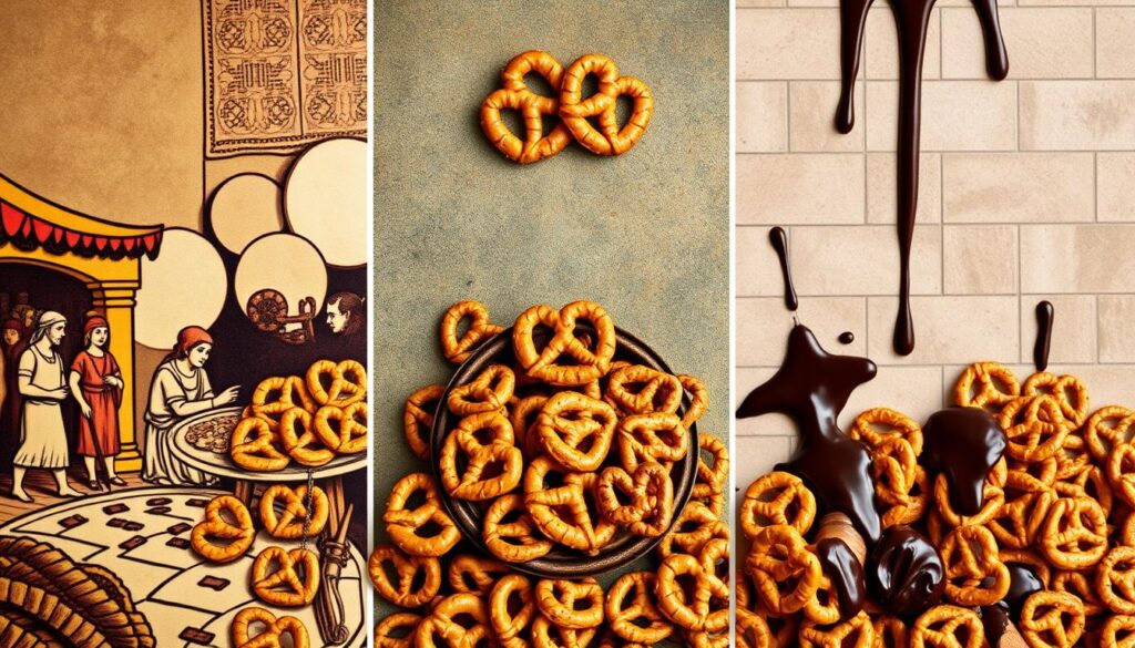 history of chocolate covered pretzels