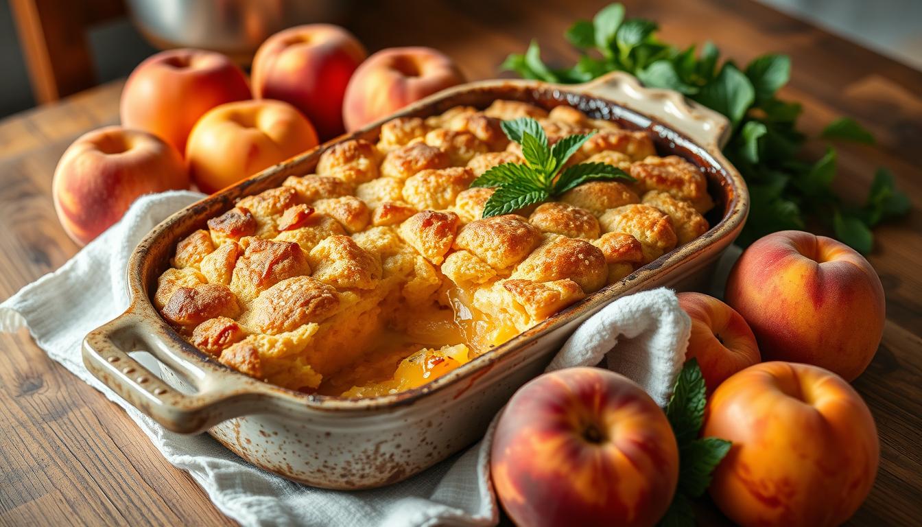 peach cobbler recipe with cake mix