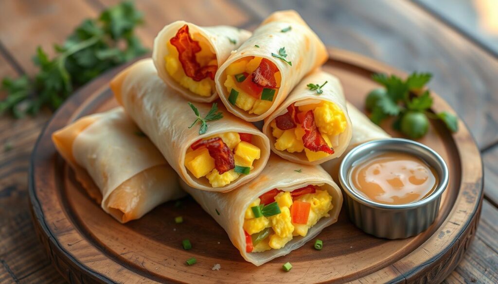 savory breakfast eggrolls