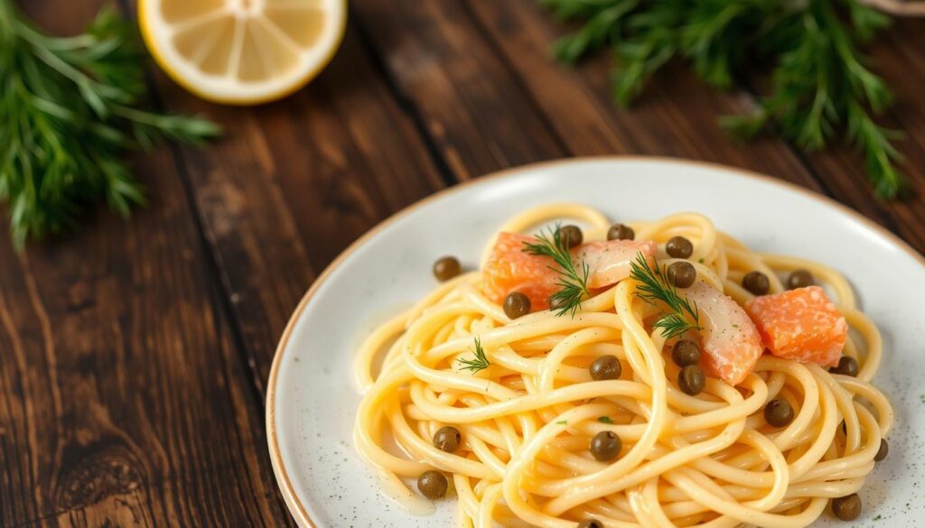 smoked salmon pasta